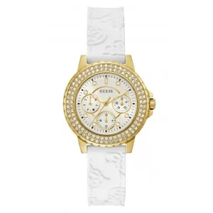 Guess Ladies Crown Jewel Monture Dorée en Silicone GW0411L1
