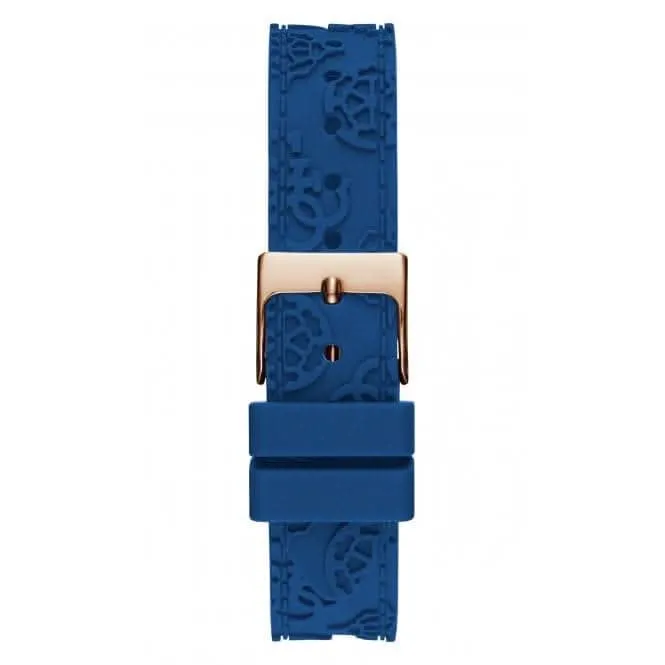 Guess Ladies Crown Jewel Montre en Silicone Rose Or GW0411L2
