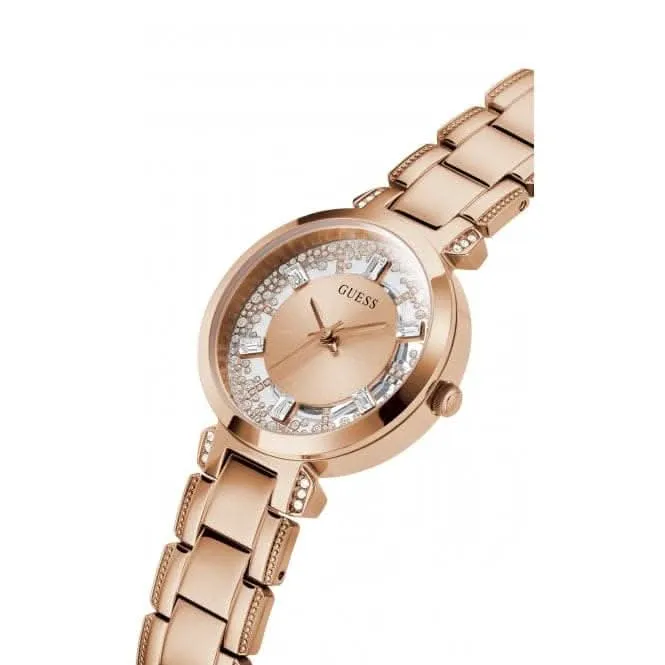 Montre Guess Ladies Crystal Clear en acier inoxydable or rose GW0470L3