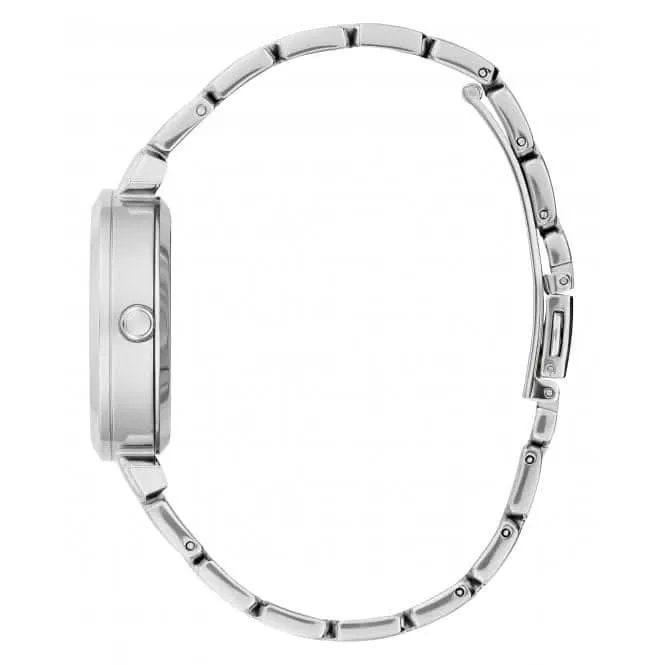 Montre Guess Ladies en acier inoxydable argenté avec cadran cristal transparent GW0470L1