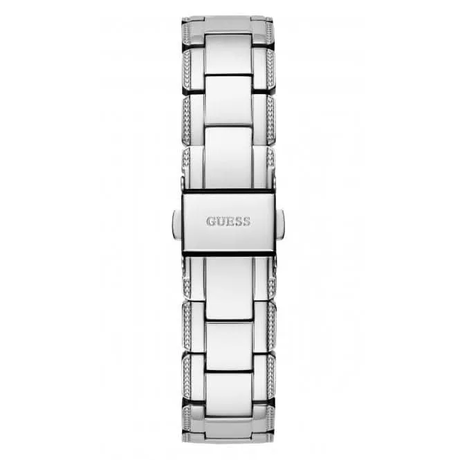 Montre Guess Ladies en acier inoxydable argenté avec cadran cristal transparent GW0470L1