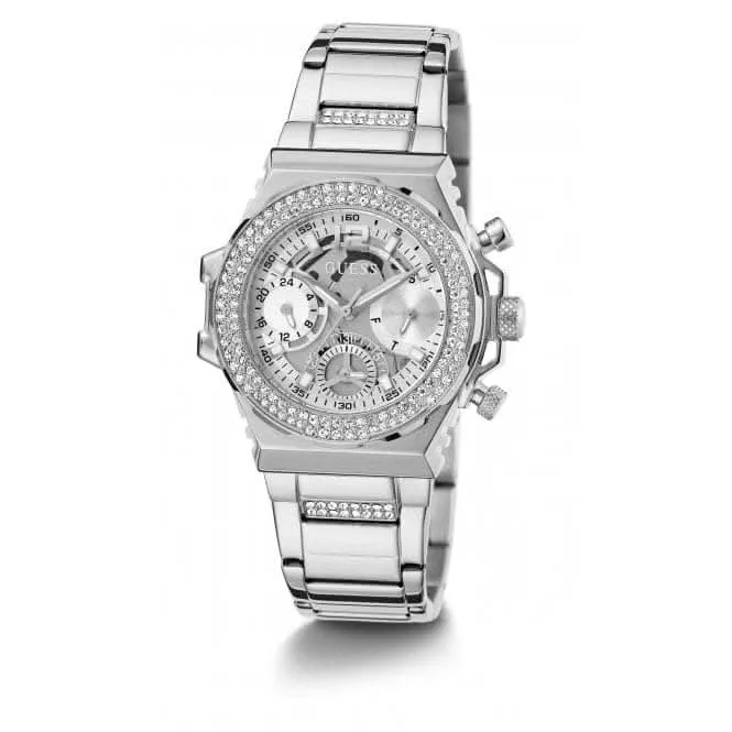 Guess Ladies Fusion Montre en Acier Inoxydable Argentée GW0552L1