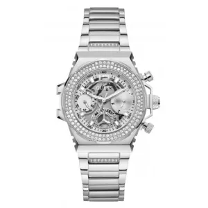 Guess Ladies Fusion Montre en Acier Inoxydable Argentée GW0552L1