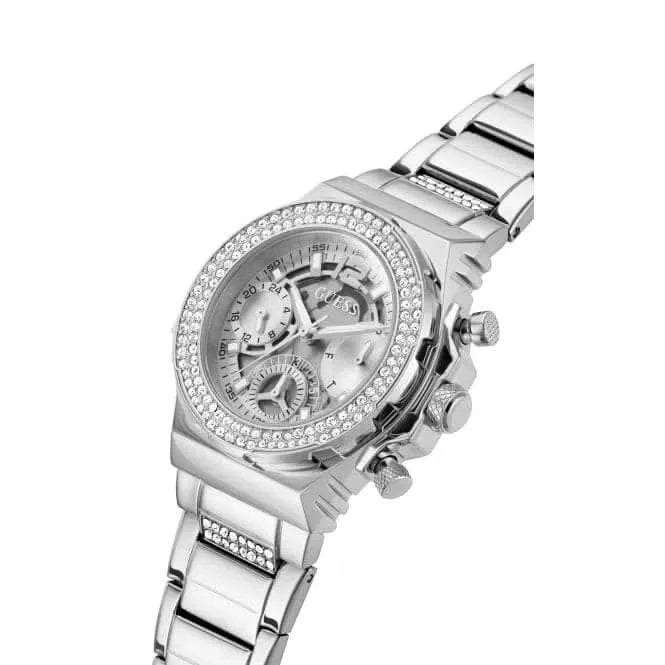 Guess Ladies Fusion Montre en Acier Inoxydable Argentée GW0552L1