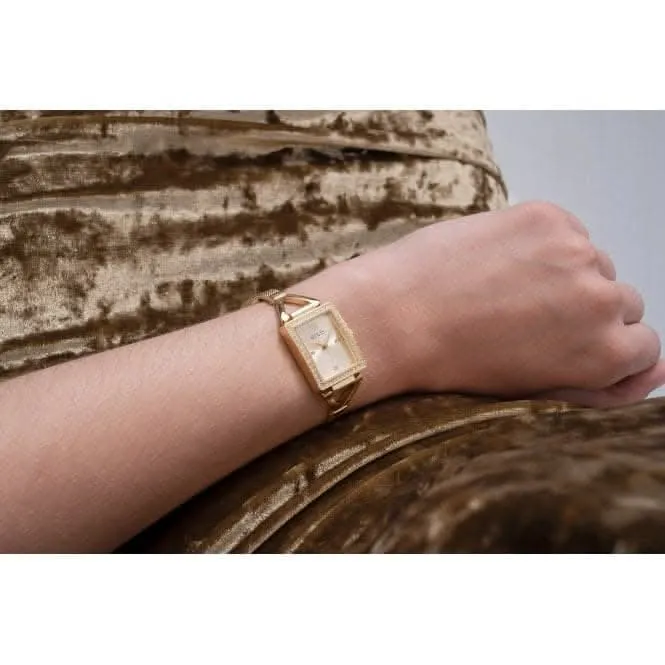 Montre Guess Ladies Grace en acier inoxydable avec bracelet maillé doré GW0400L2