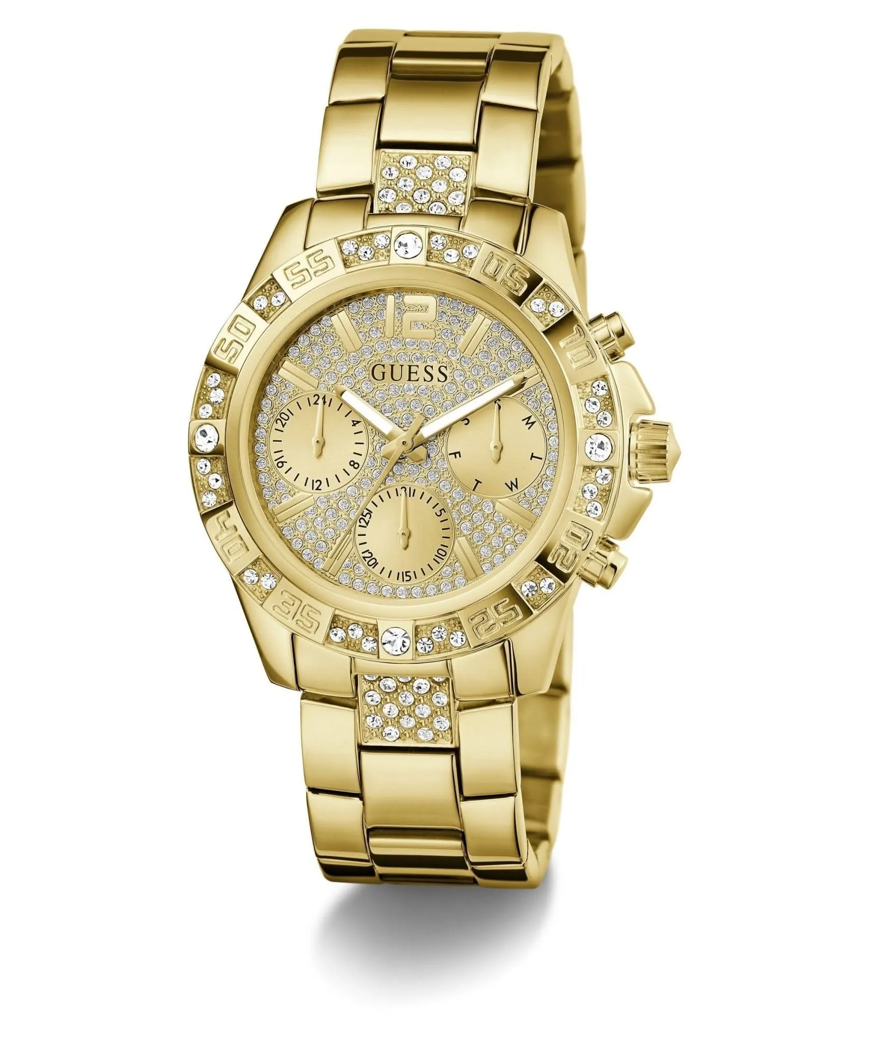 Guess Ladies Majesty Monture Or Acier Inoxydable Montre GW0771L2