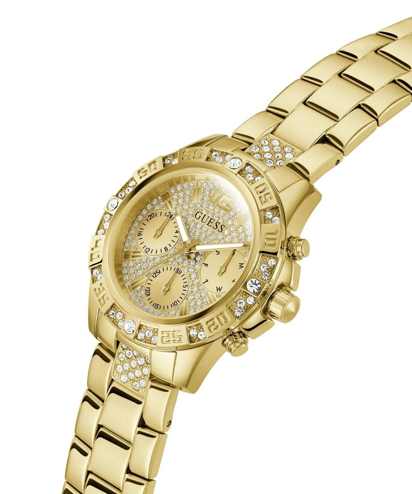 Guess Ladies Majesty Monture Or Acier Inoxydable Montre GW0771L2