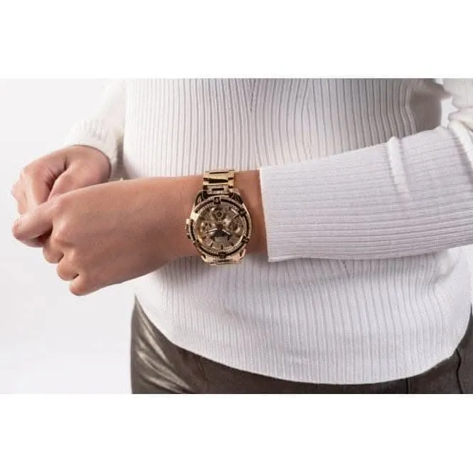 Montre Guess Ladies Queen en acier inoxydable avec finition or GW0464L2