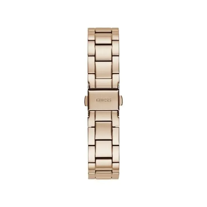 Montre Guess Ladies en or rose étincelant avec cadran floral en acier GW0242L3