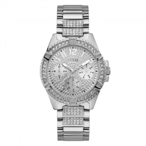 Montre Guess pour Femme avec Cadran Étincelant en Cristaux Argentés W1156L1