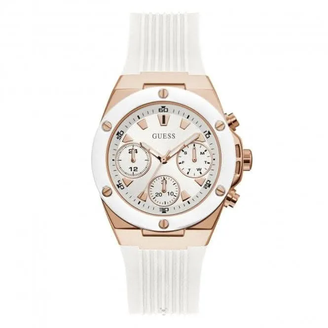 Montre Guess Ladies Sport en acier inoxydable blanc GW0030L3