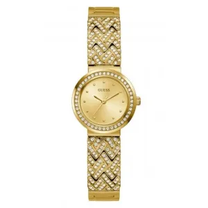 Guess Ladies Treasure Montre en Acier Inoxydable Ton Or GW0476L2