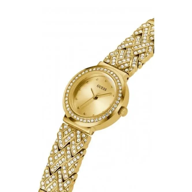 Guess Ladies Treasure Montre en Acier Inoxydable Ton Or GW0476L2