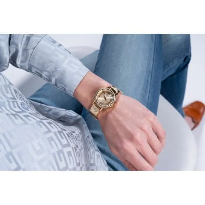 Montre Guess Ladies Tri Luxe en acier inoxydable finition or GW0474L2