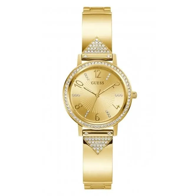 Montre Guess Ladies Tri Luxe en acier inoxydable finition or GW0474L2