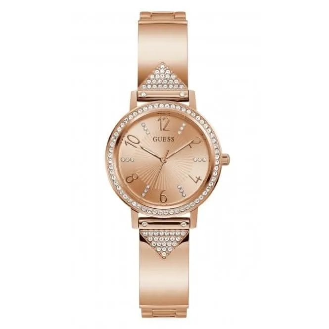 Montre Guess Ladies Tri Luxe en acier inoxydable or rose GW0474L3