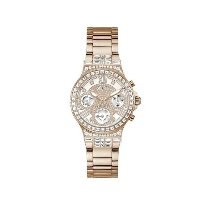Montre Guess Moonlight Ladies Sport en acier inoxydable or rose GW0320L3