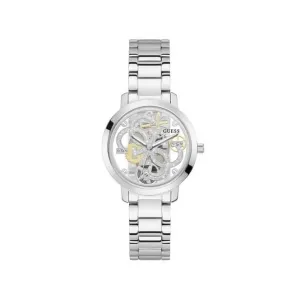 Montre Guess Quattro Clear pour Femme, Style Trend, en Acier Inoxydable Argenté GW0300L1