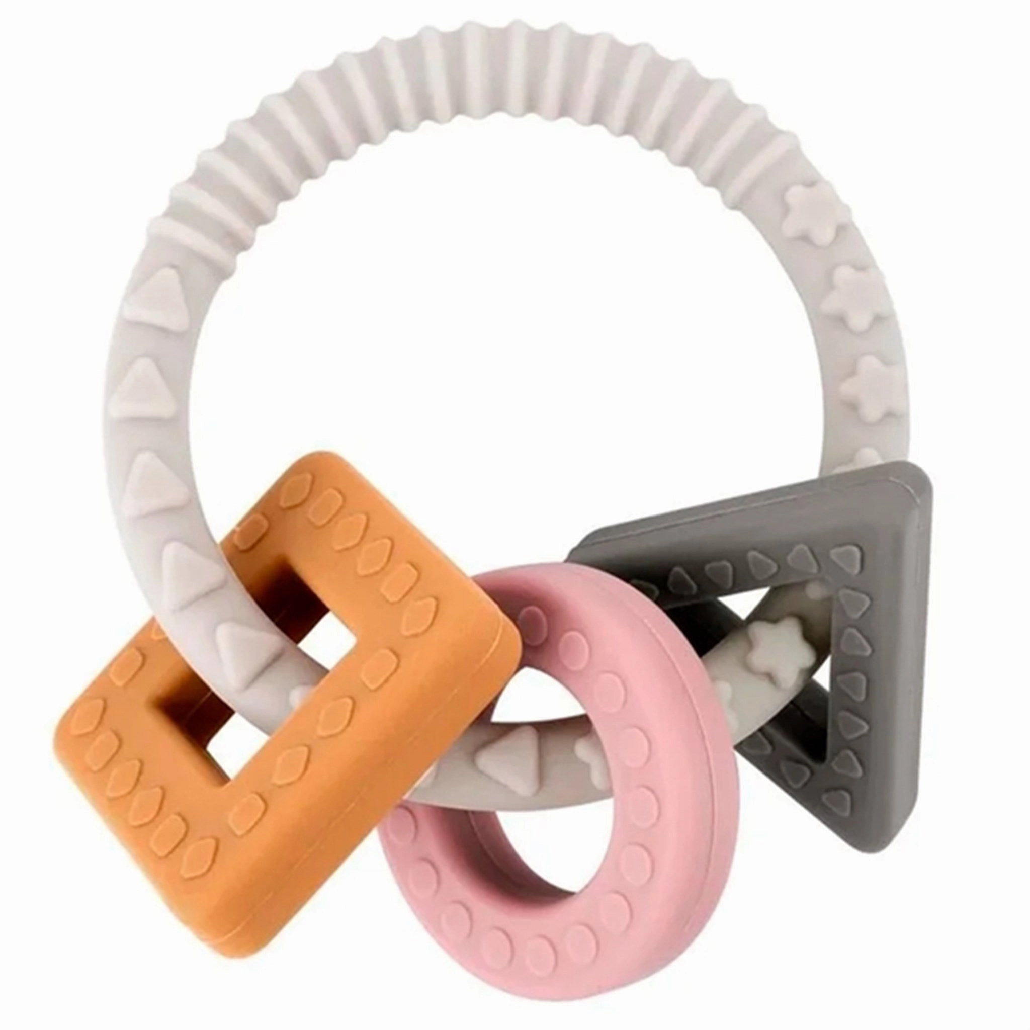 Haakaa Teething Ring Grey/Rosa/Light Brown