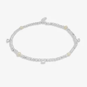 Bracelet en argent plaqué avec perles et zirconium cubique Halo Pearl 7841 Joma Jewellery