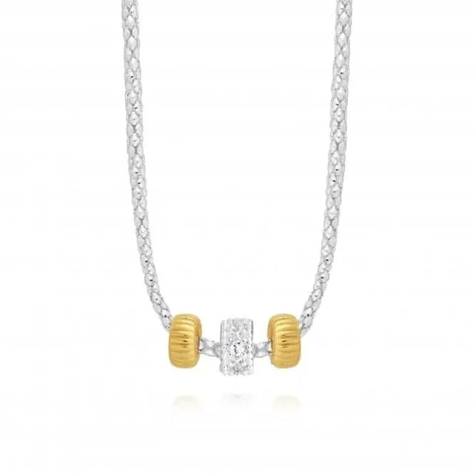 Collier Halo Silver And Gold 45cm   rallonge de 5cm 4516 Joma Jewellery