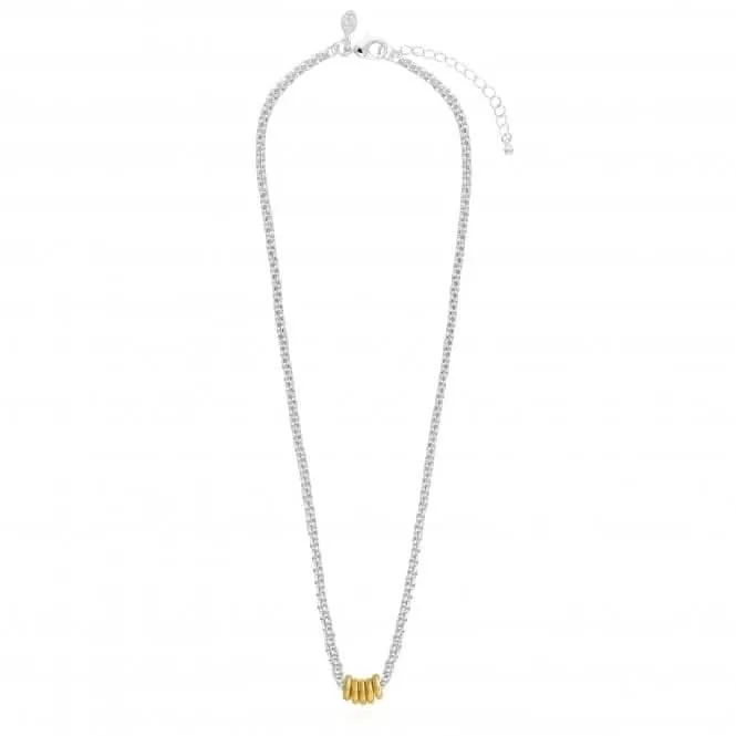 Collier Halo Silver And Gold Link 40cm   Prolongateur 5cm 4521 Joma Jewellery