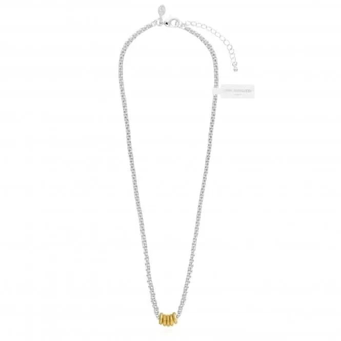 Collier Halo Silver And Gold Link 40cm   Prolongateur 5cm 4521 Joma Jewellery