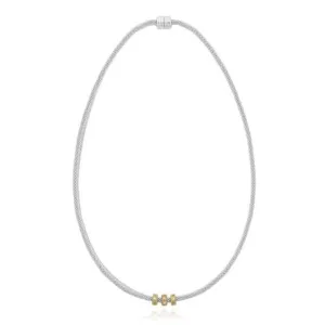 Collier Charme Halo Chaîne Vénitienne Argentée avec Pave 4052 Joma Jewellery