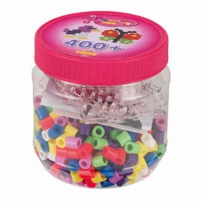 HAMA Maxi Beads 400 pcs   2 Pegboards Pink