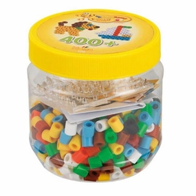 HAMA Maxi Beads 400 pcs   2 Pegboards Yellow
