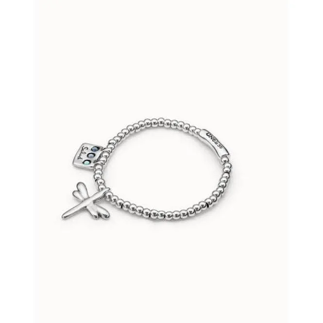 Bracelet en Cristal Facetté Métallique Bleu Guérison Unode50 Bijoux et Accessoires