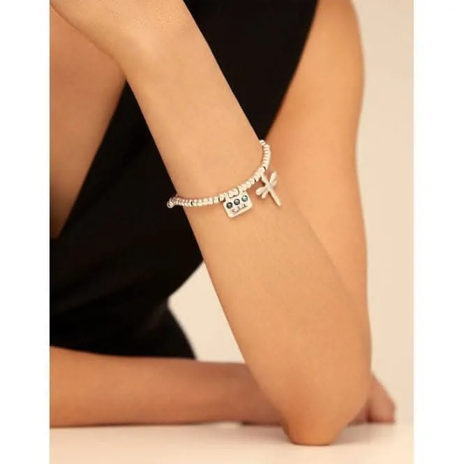 Bracelet en Cristal Facetté Métallique Bleu Guérison Unode50 Bijoux et Accessoires