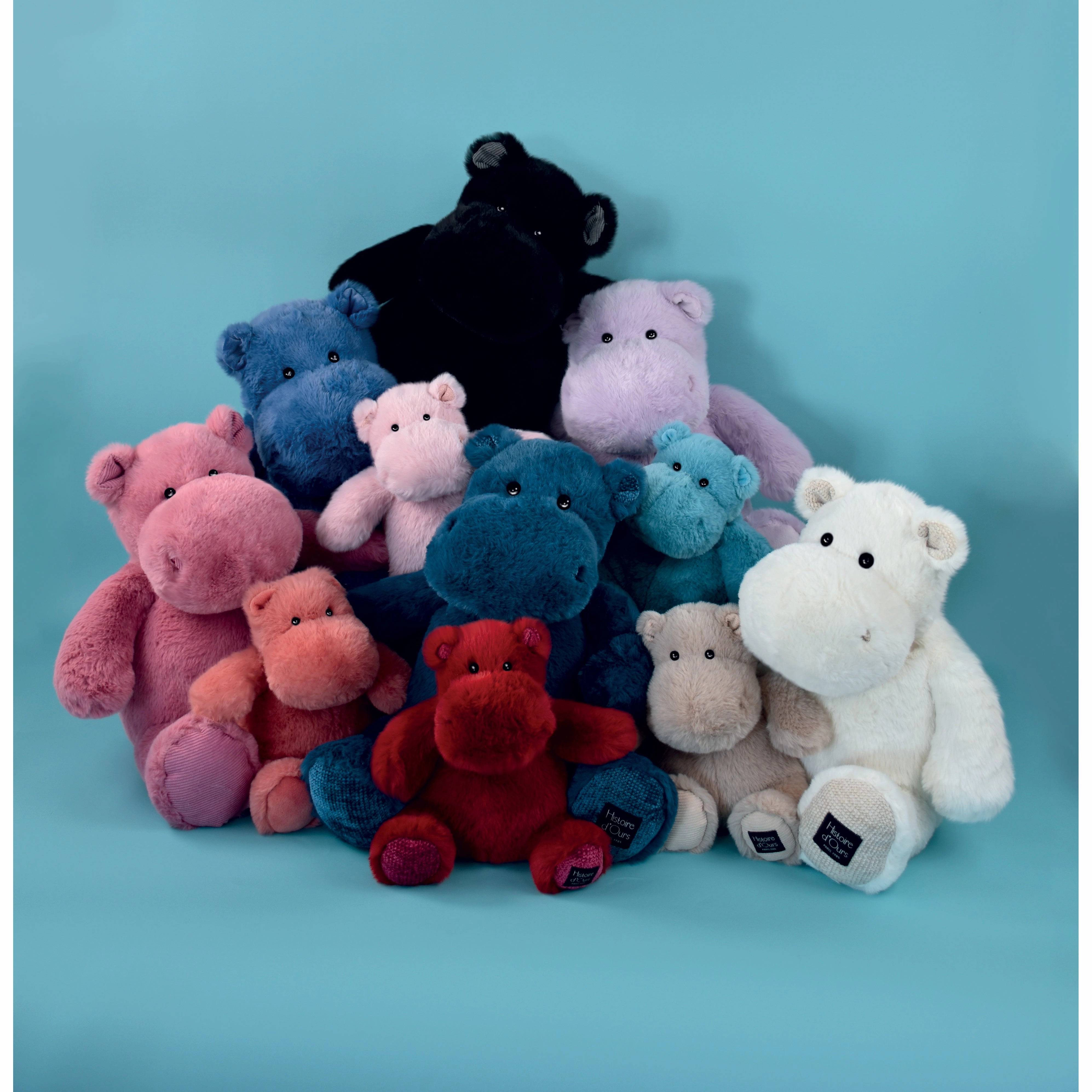 Histoire d'Ours Hippo Blue 40cm