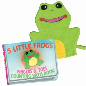 House of Marbles Frog Bath Book & Mitt