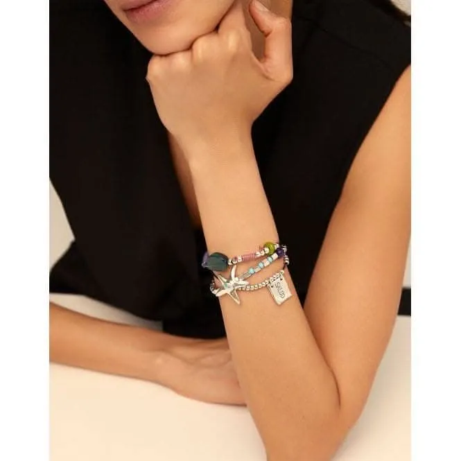 Bracelet en verre artisanal multicolore 