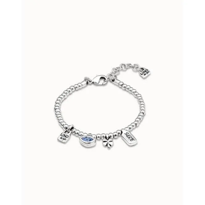 Bracelet en Cristal Facetté Bleu Métallisé 