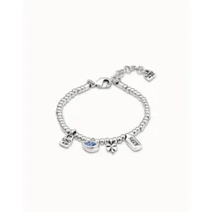 Bracelet en Cristal Facetté Bleu Métallisé 