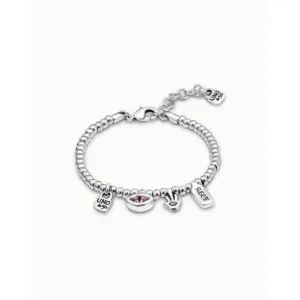 Je t'attends 4 U Bracelet en Cristal Facetté Métallique Rose Rose Unode50 Bijoux et Accessoires