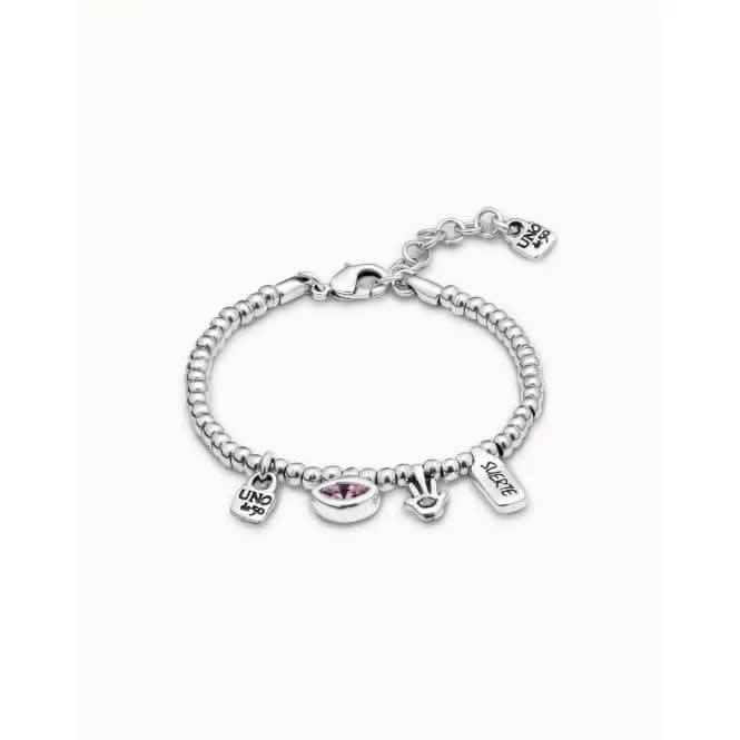 Je t'attends 4 U Bracelet en Cristal Facetté Métallique Rose Rose Unode50 Bijoux et Accessoires