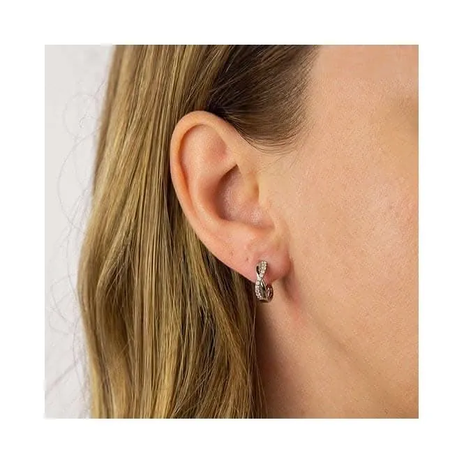 Boucles d'oreilles Infinity Pave E6065 - Bijoux Diamonfire