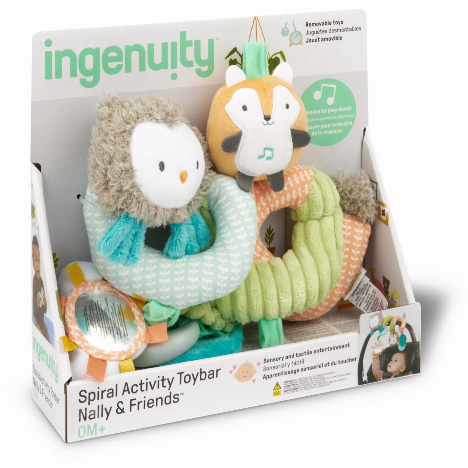 Ingenuity Nally & Friends Spiral Activity Toy Bar
