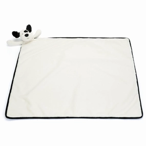 Jellycat Bashful Black & Cream Puppy Blankie
