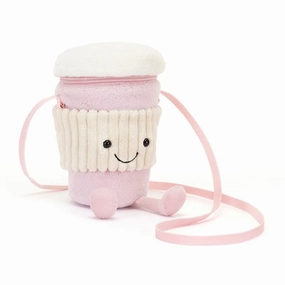Jellycat Toys Amuseable Pink Coffee-To-Go Bag