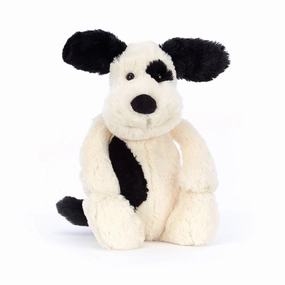 Jellycat Toys Bashful Black & Cream Puppy