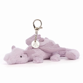 Jellycat Toys Lavender Dragon Bag Charm