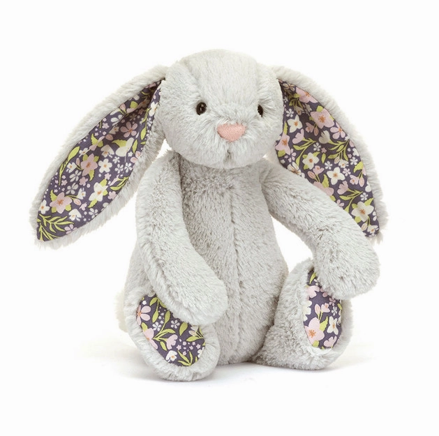 Jellycat Toys Little Blossom Silver Bunny  "Bloom" - 18cm