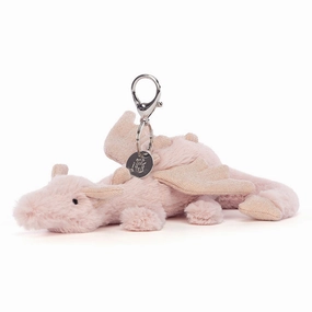 Jellycat Toys Rose Dragon Bag Charm