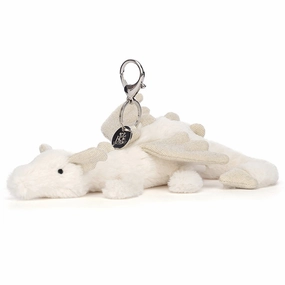 Jellycat Toys Snow Dragon Bag Charm