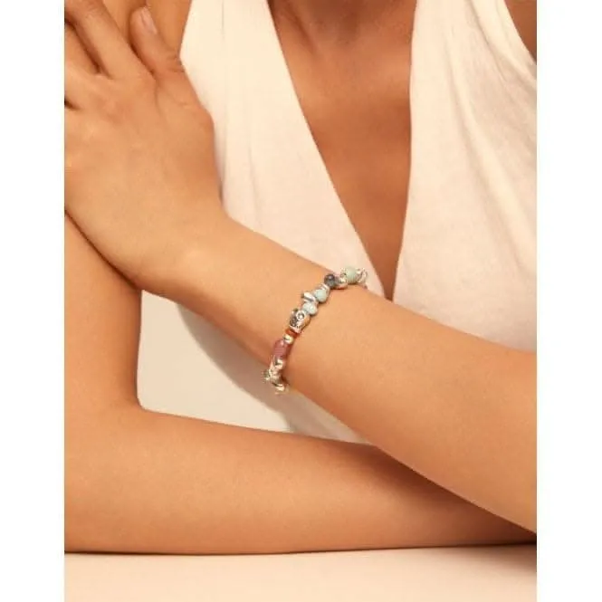 Bracelet en verre artisanal multicolore avec cristaux Unode50 Bijoux et Accessoires