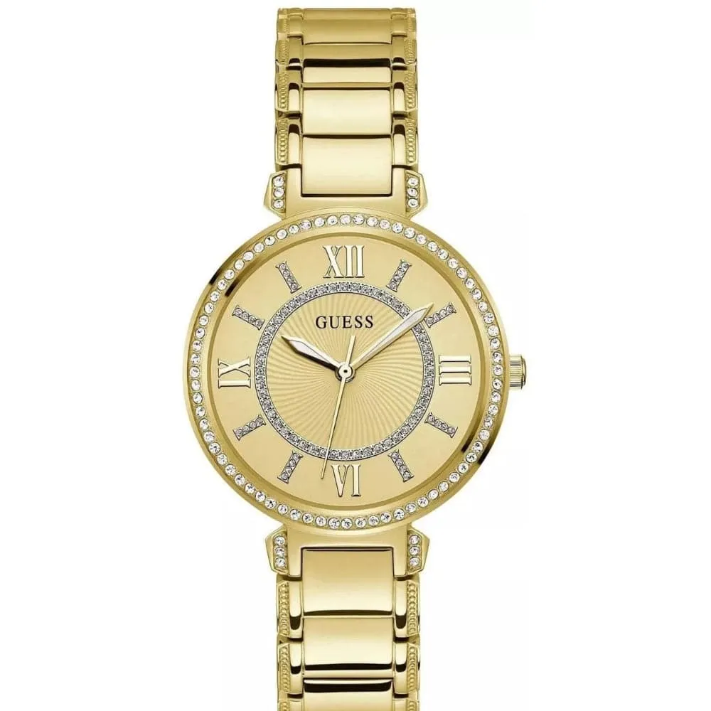Montre Guess pour Femme GW0588L1 en Acier Inoxydable avec Cadran Analogique Doré et Bracelet en Acier Inoxydable
